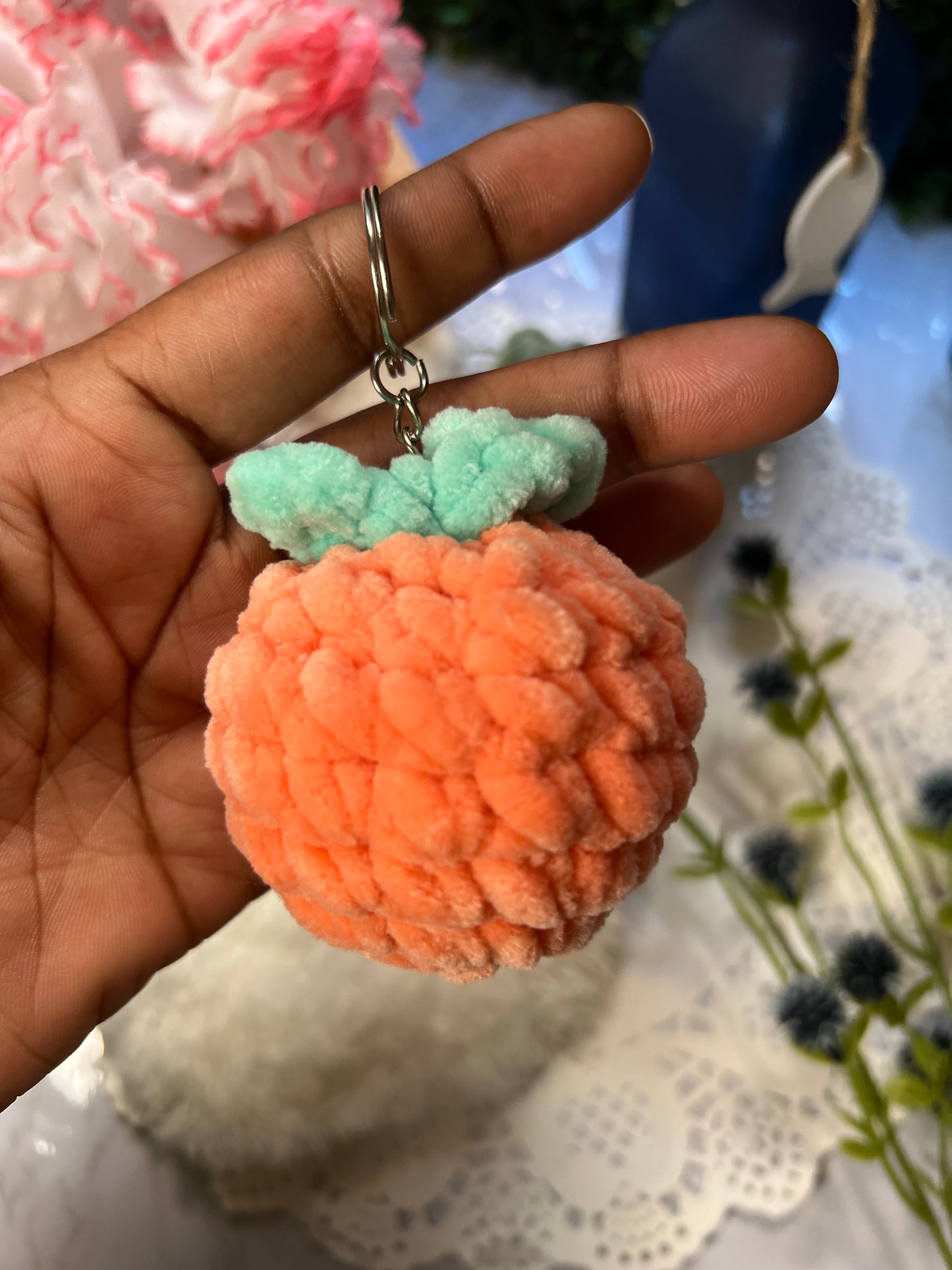 Crochet Fruit Keychain