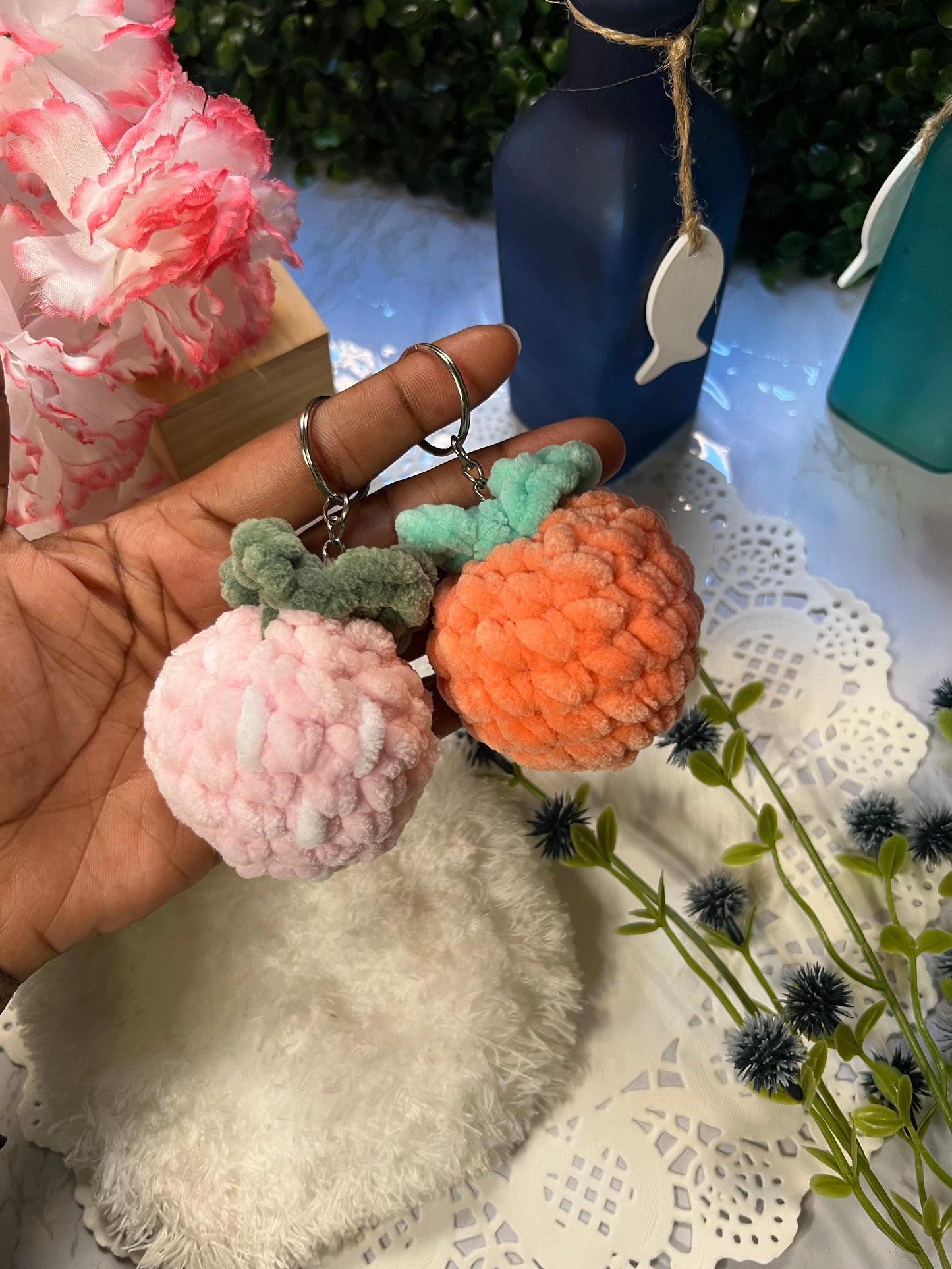 Crochet Fruit Keychain