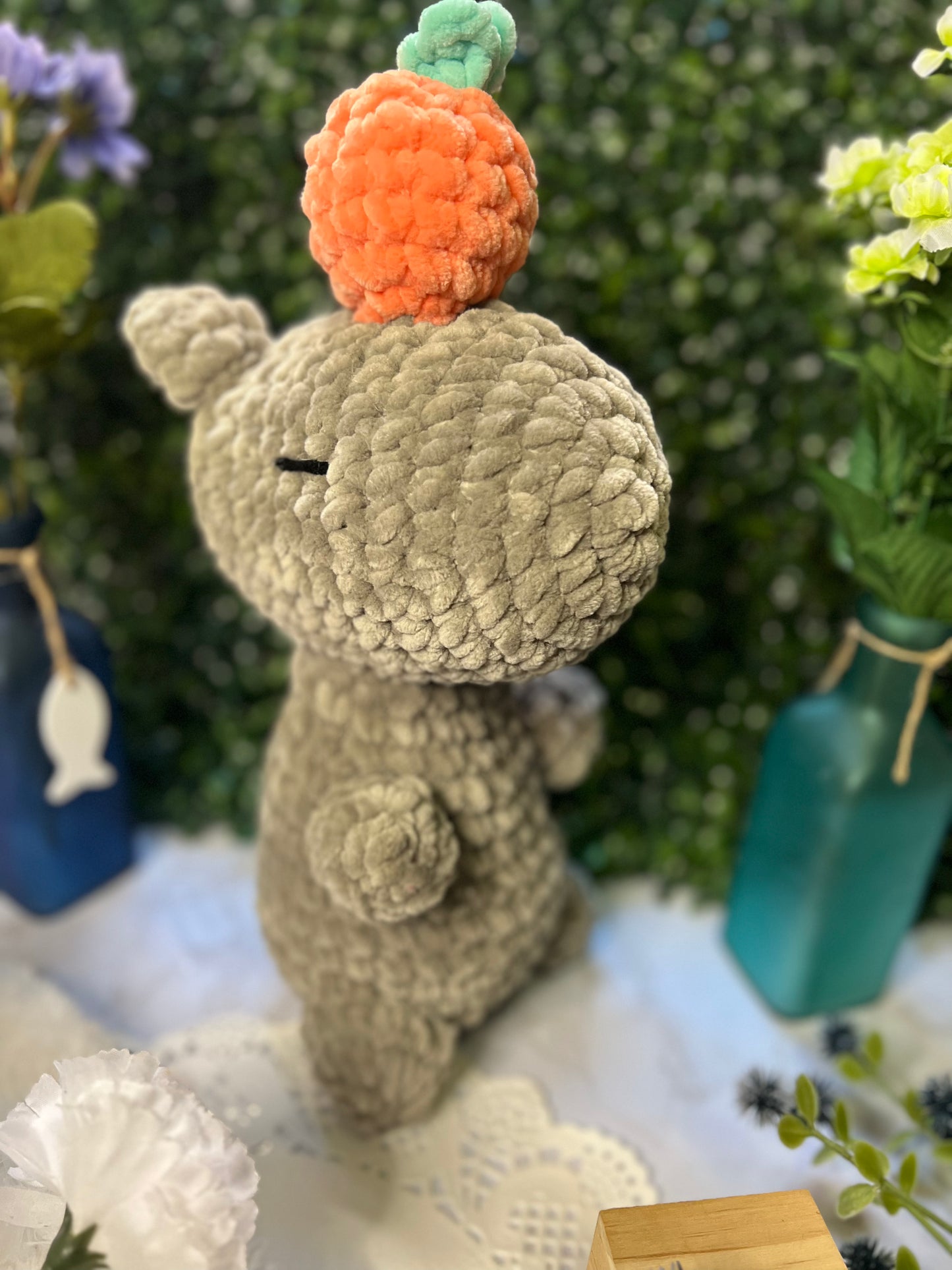 Capybara Peach on head