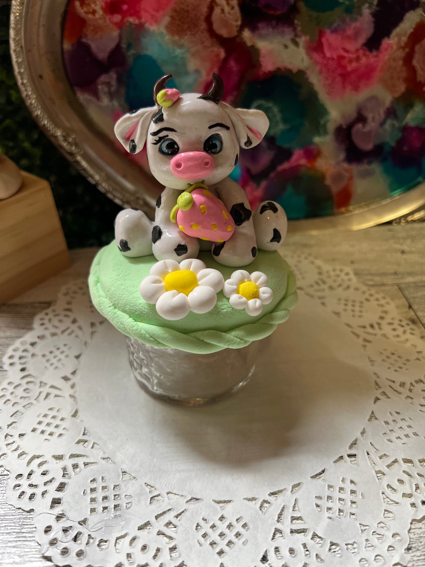 Decorative Jars/ Jars ( Strawberry 🍓 daisy 🌼 cow)