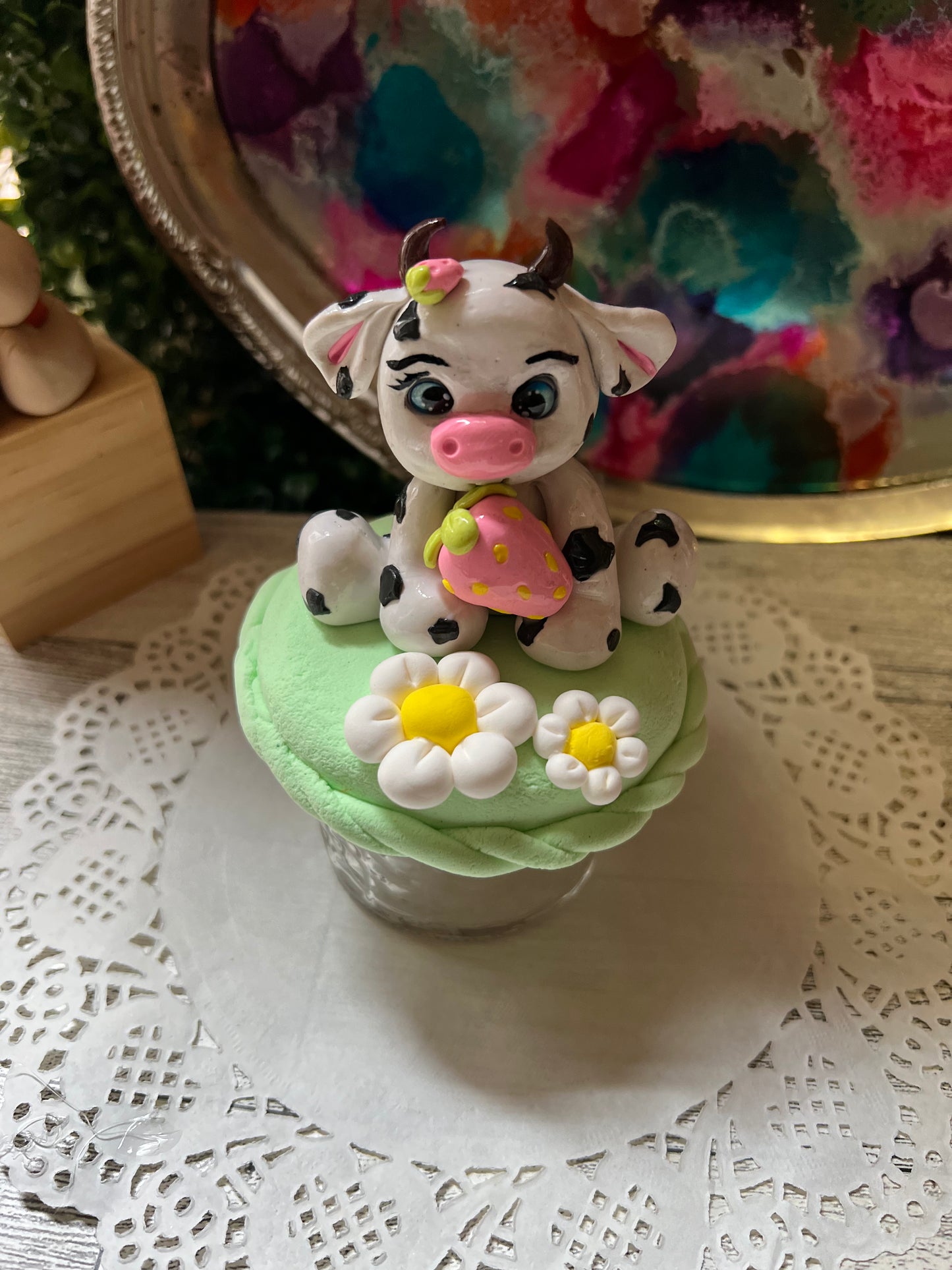 Decorative Jars/ Jars ( Strawberry 🍓 daisy 🌼 cow)
