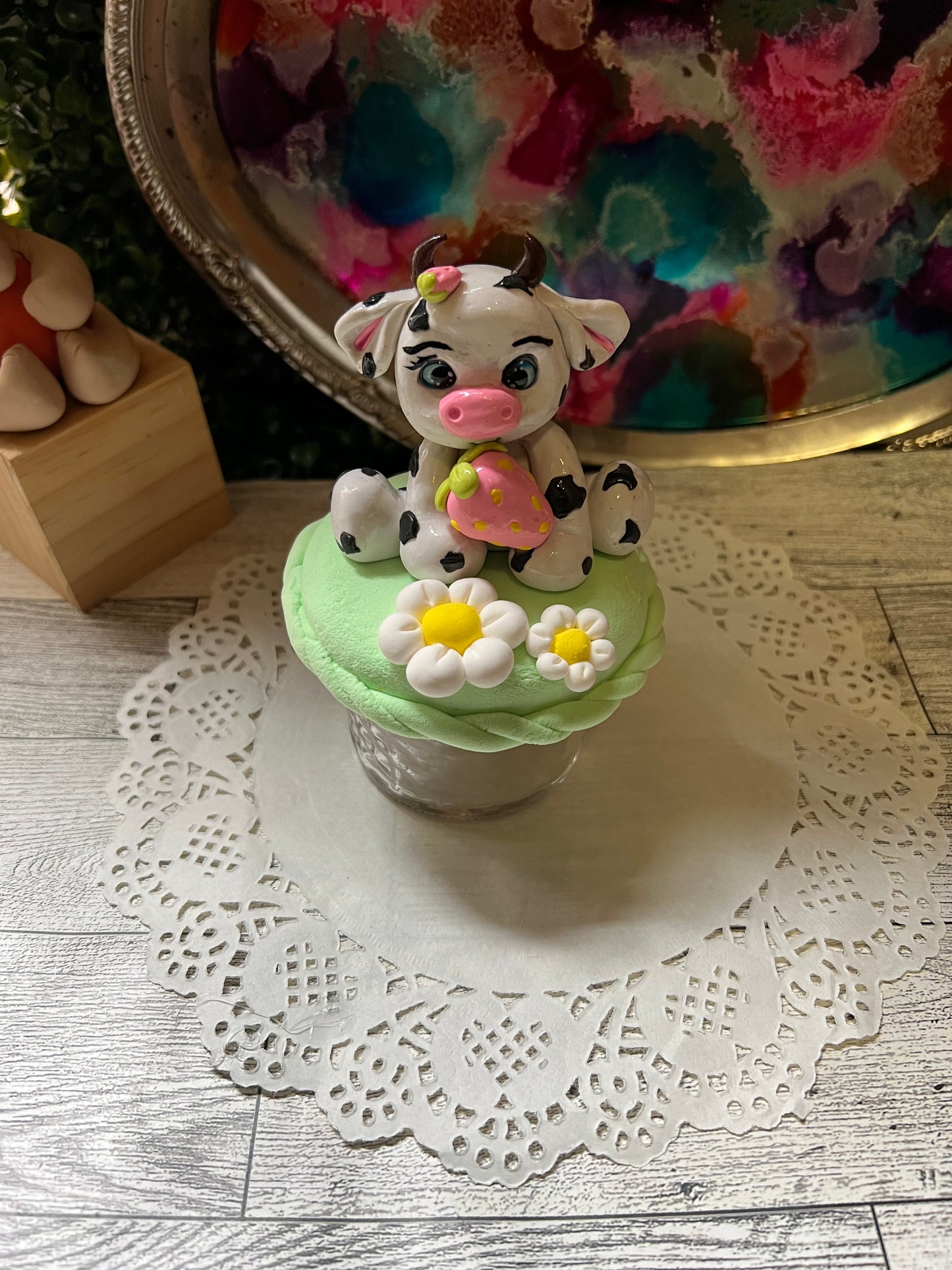 Decorative Jars/ Jars ( Strawberry 🍓 daisy 🌼 cow)