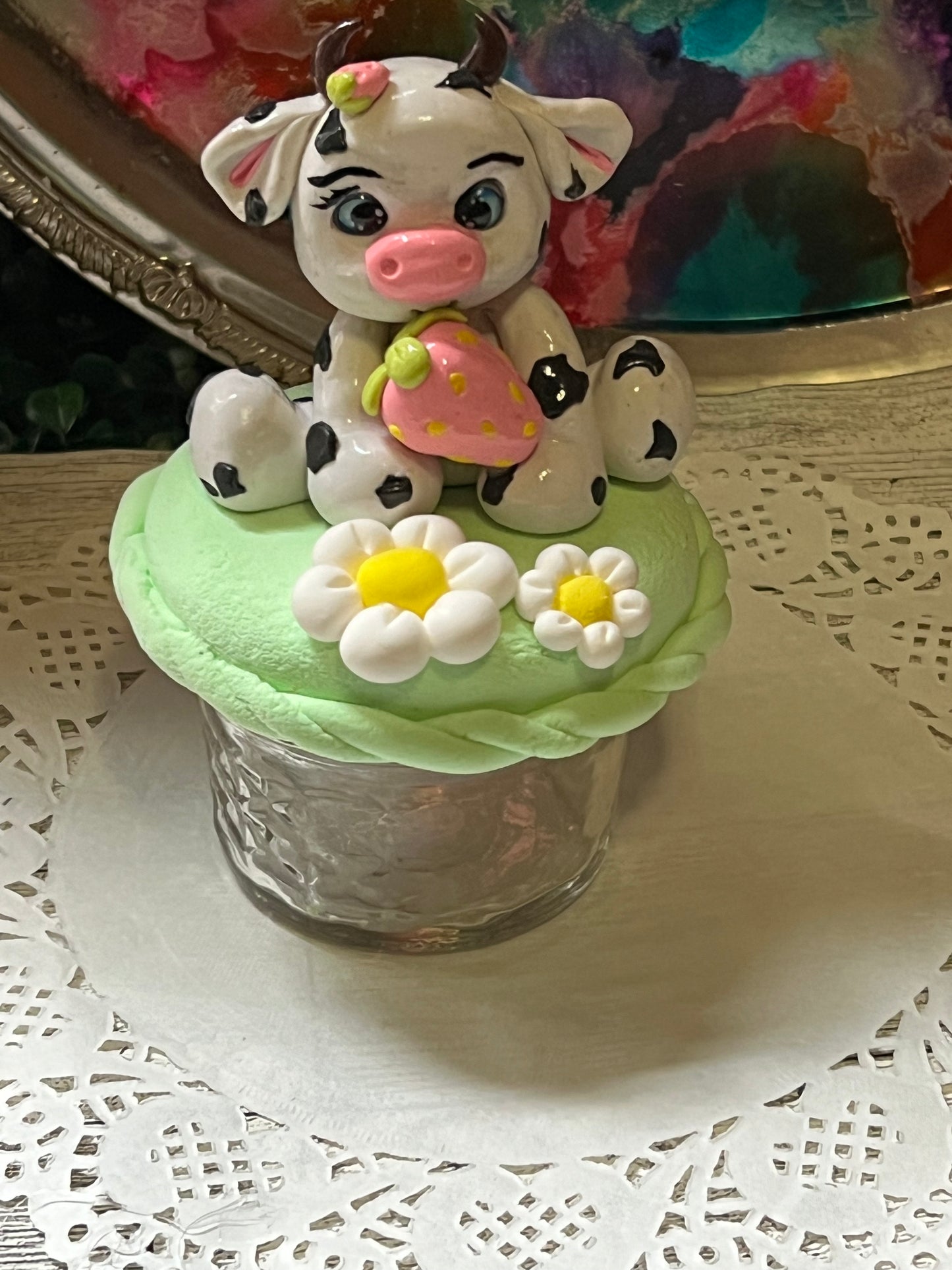Decorative Jars/ Jars ( Strawberry 🍓 daisy 🌼 cow)