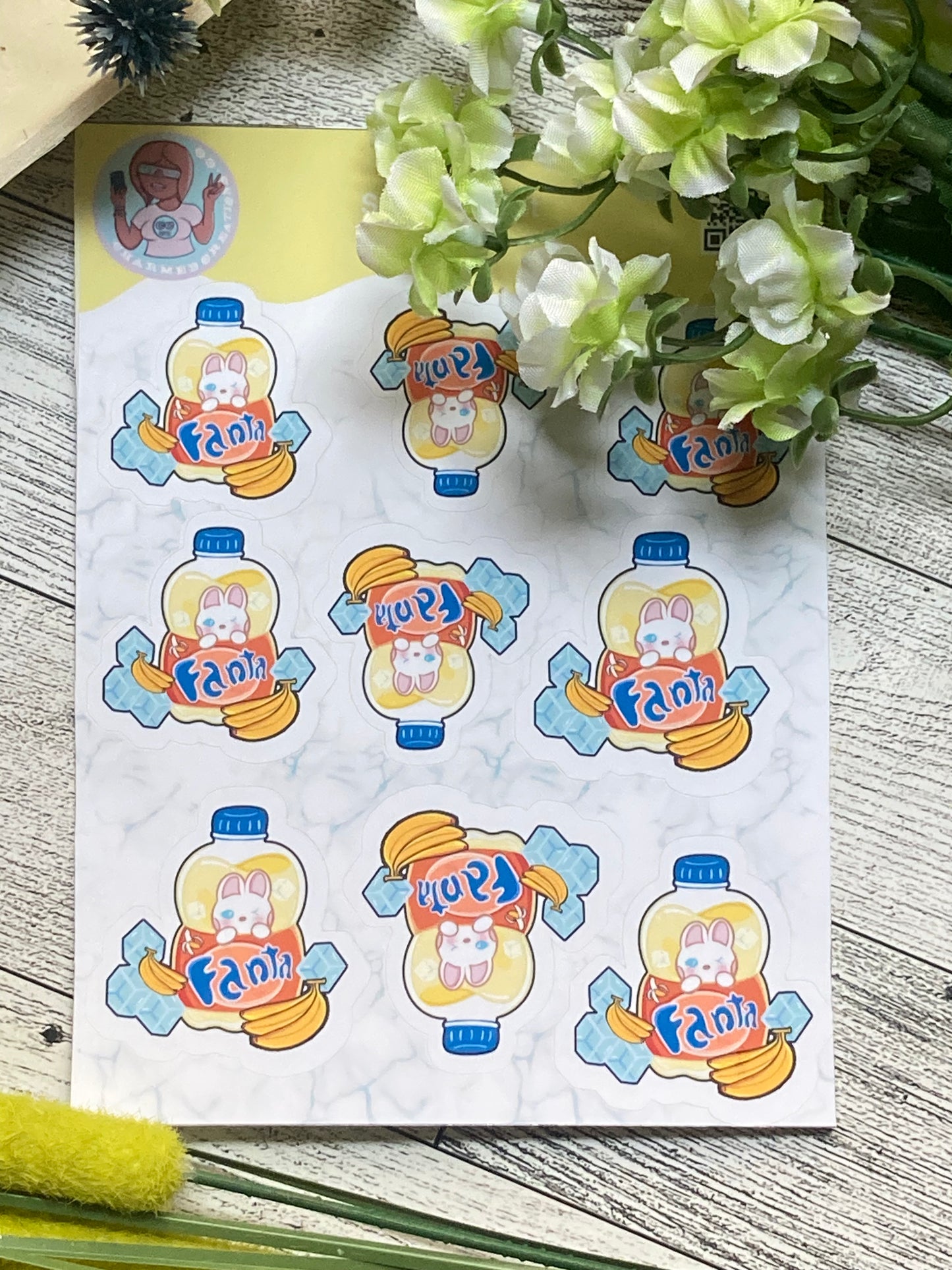 Banana 🍌 Fanta on Ice Sticker Sheet