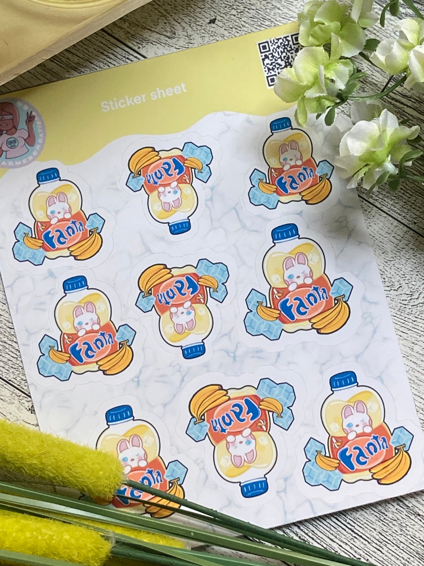 Banana 🍌 Fanta on Ice Sticker Sheet