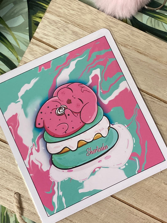 Impresión de pastel corto