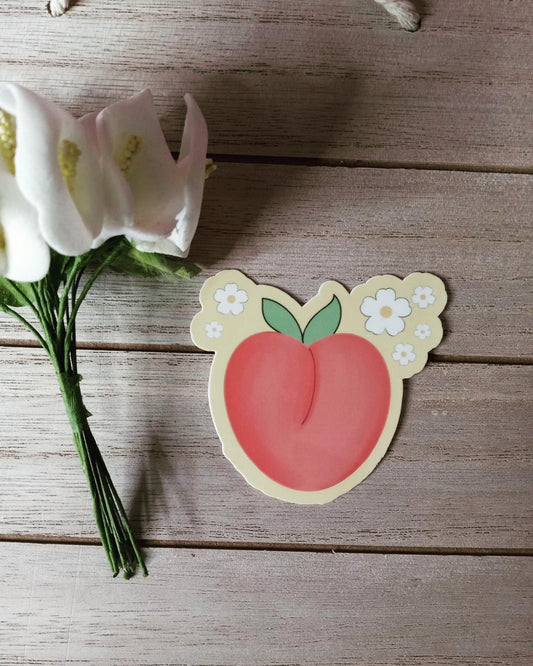 Pegatina de vinilo Daisy Peach 🍑