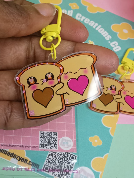PB & J Acrylic Keychain