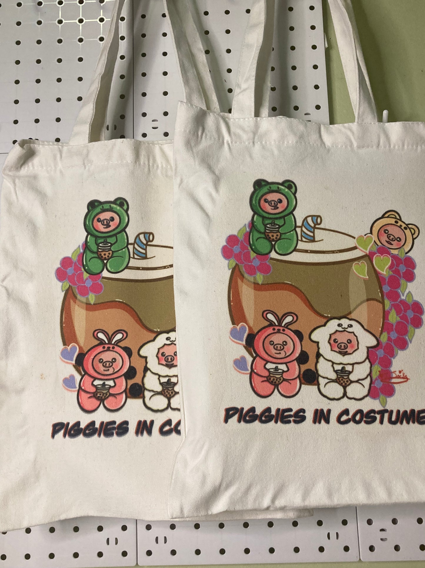 Cerditos disfrazados Bolsas de tela