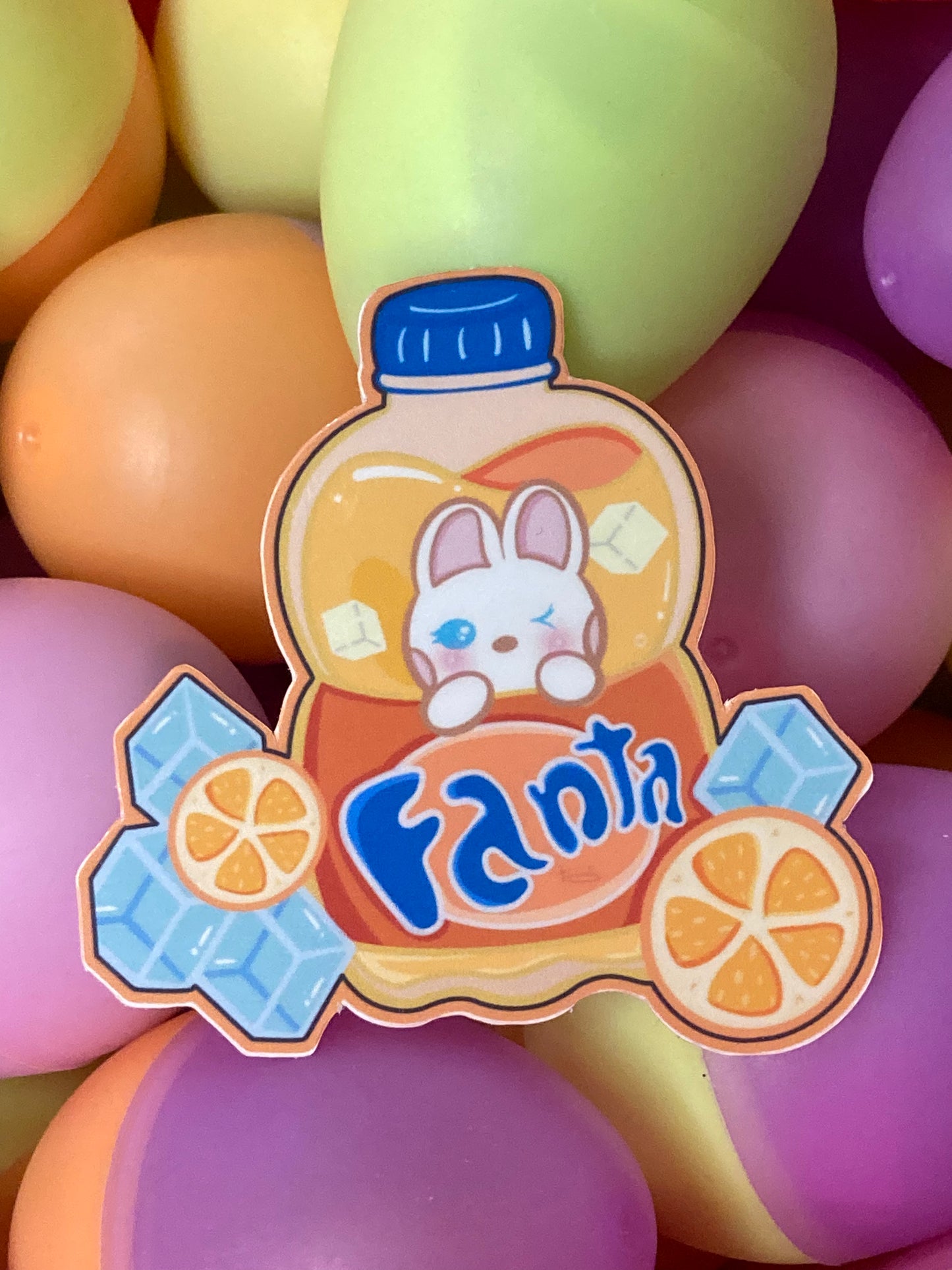 Fanta sobre hielo Pegatina