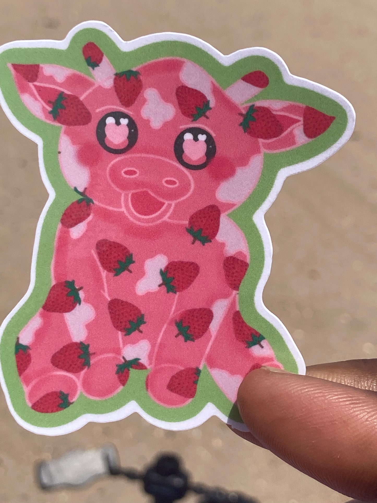 Strawberry 🍓 cow 🐮 Sticker