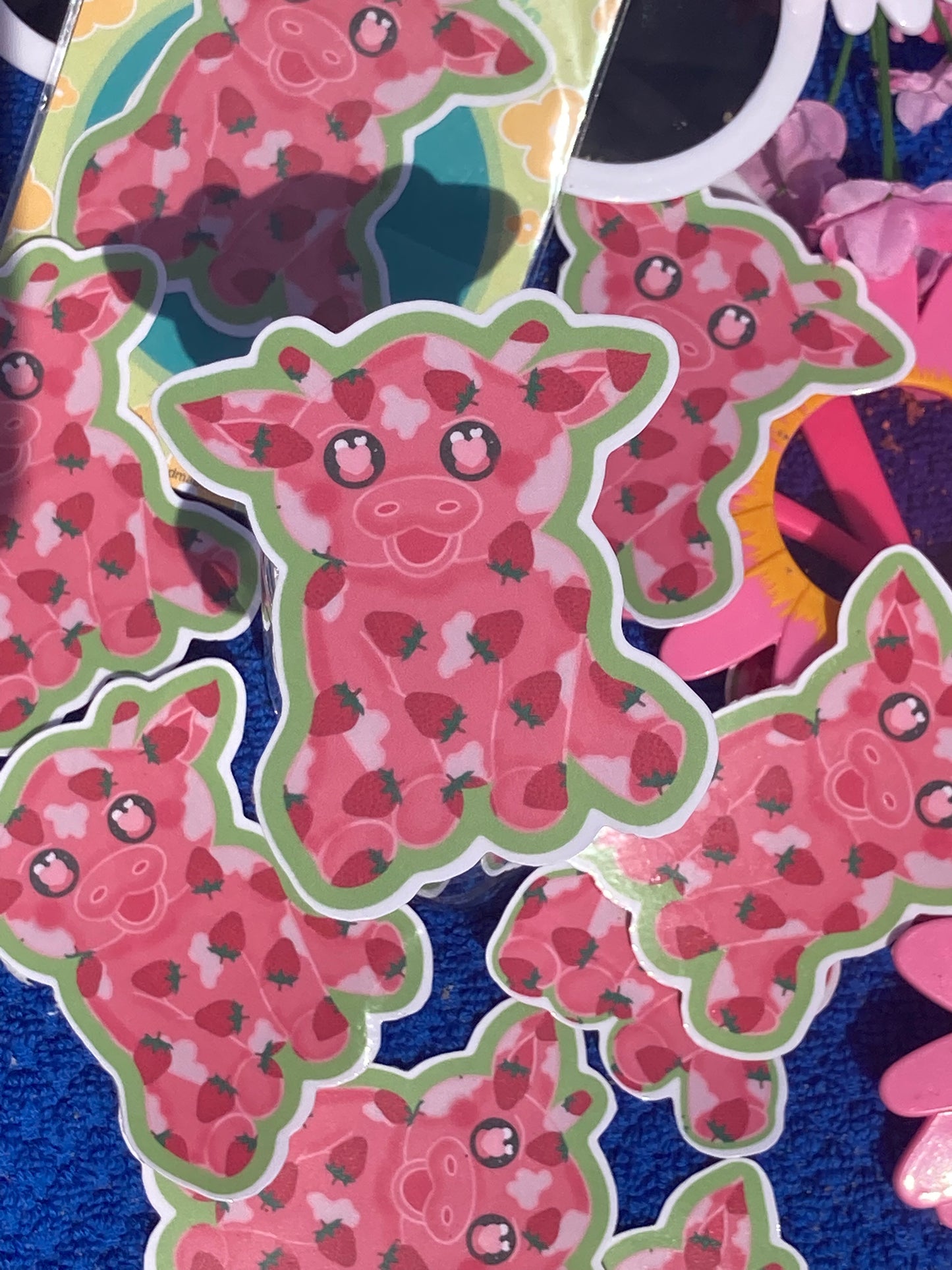 Strawberry 🍓 cow 🐮 Sticker