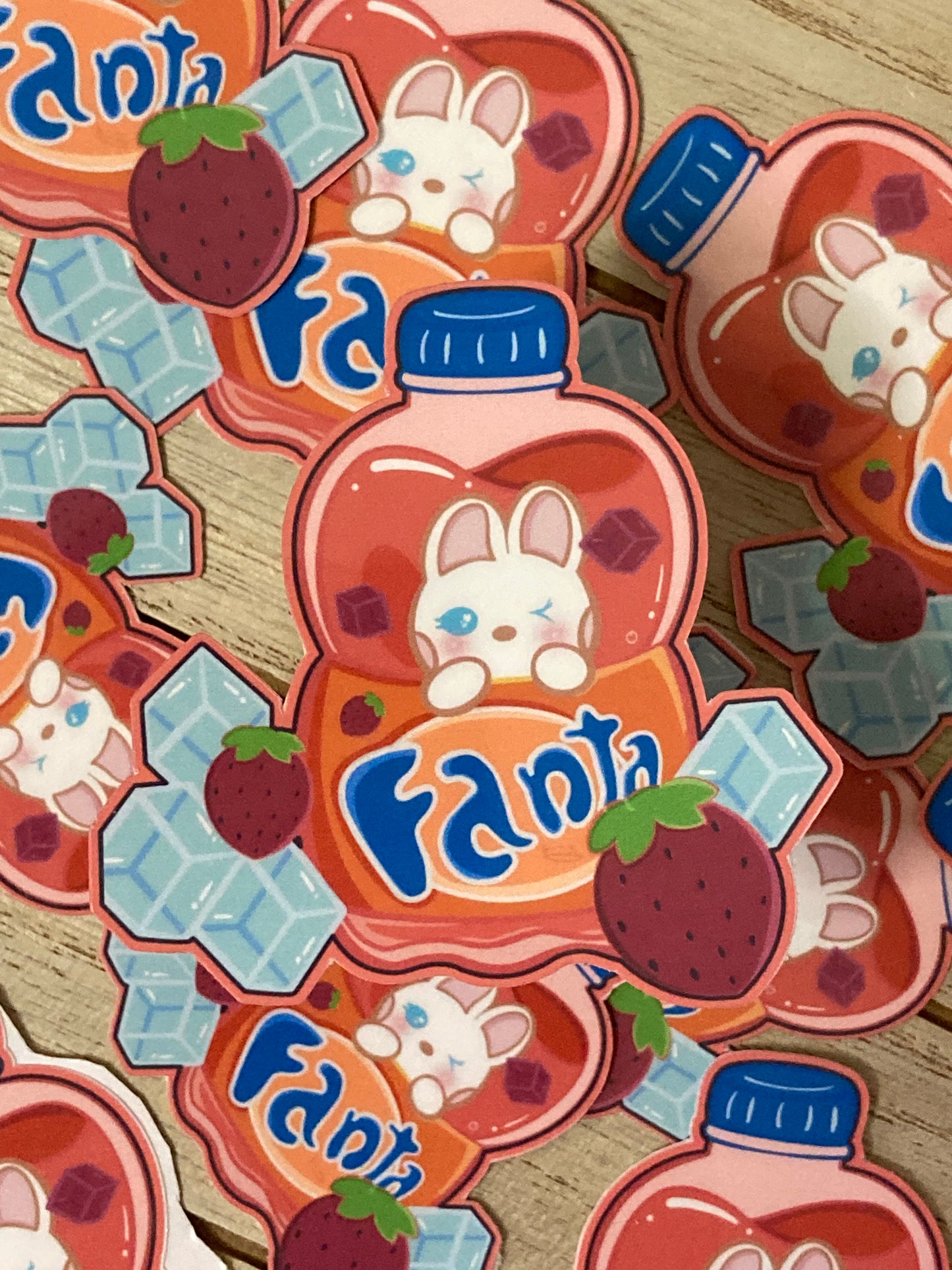 Fanta sobre hielo Pegatina