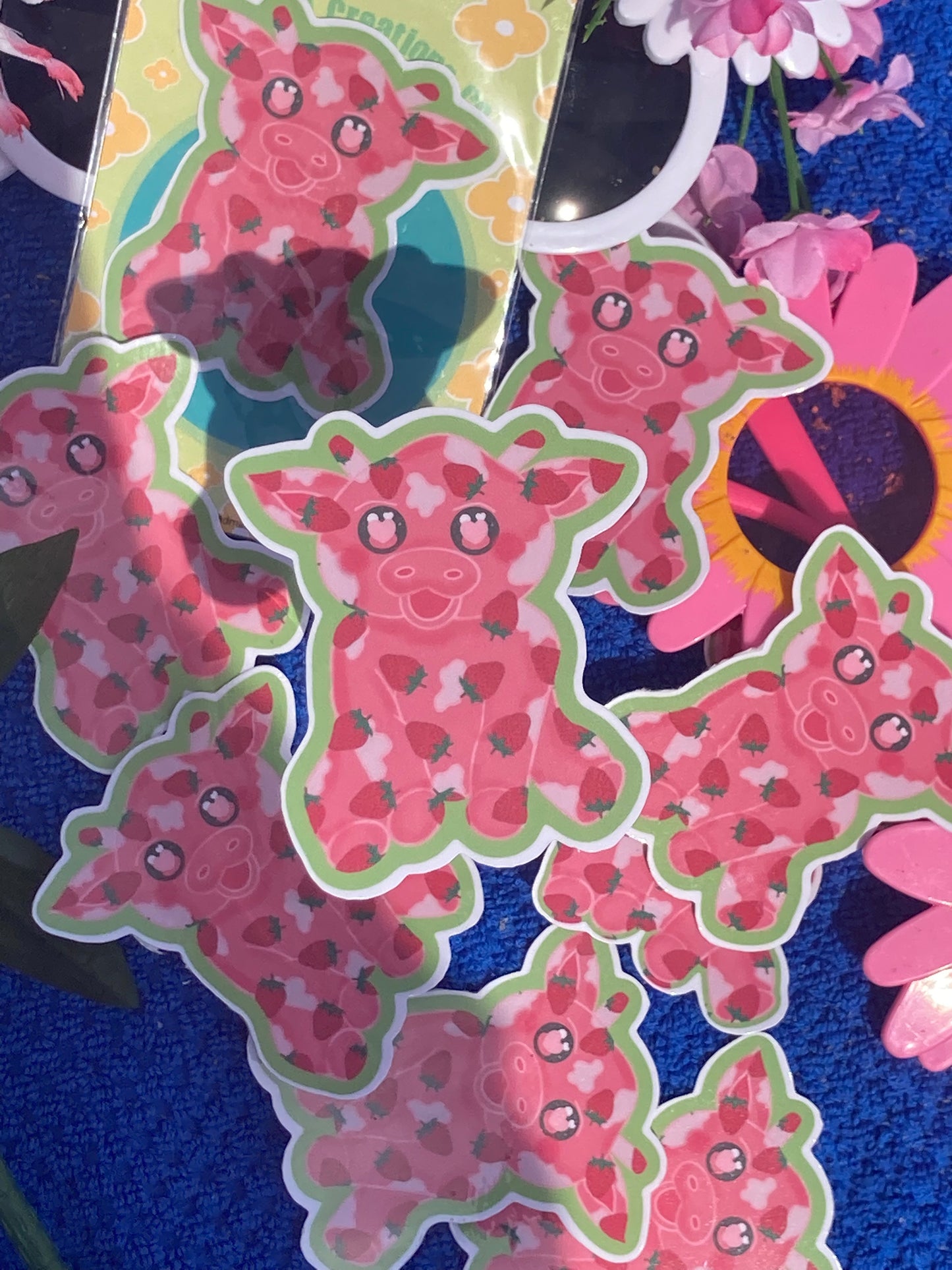 Strawberry 🍓 cow 🐮 Sticker