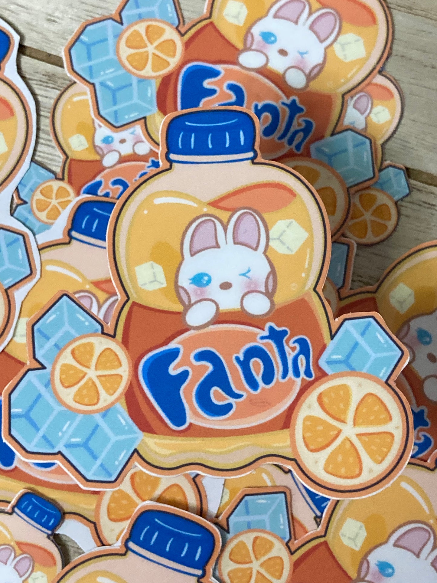 Fanta sobre hielo Pegatina