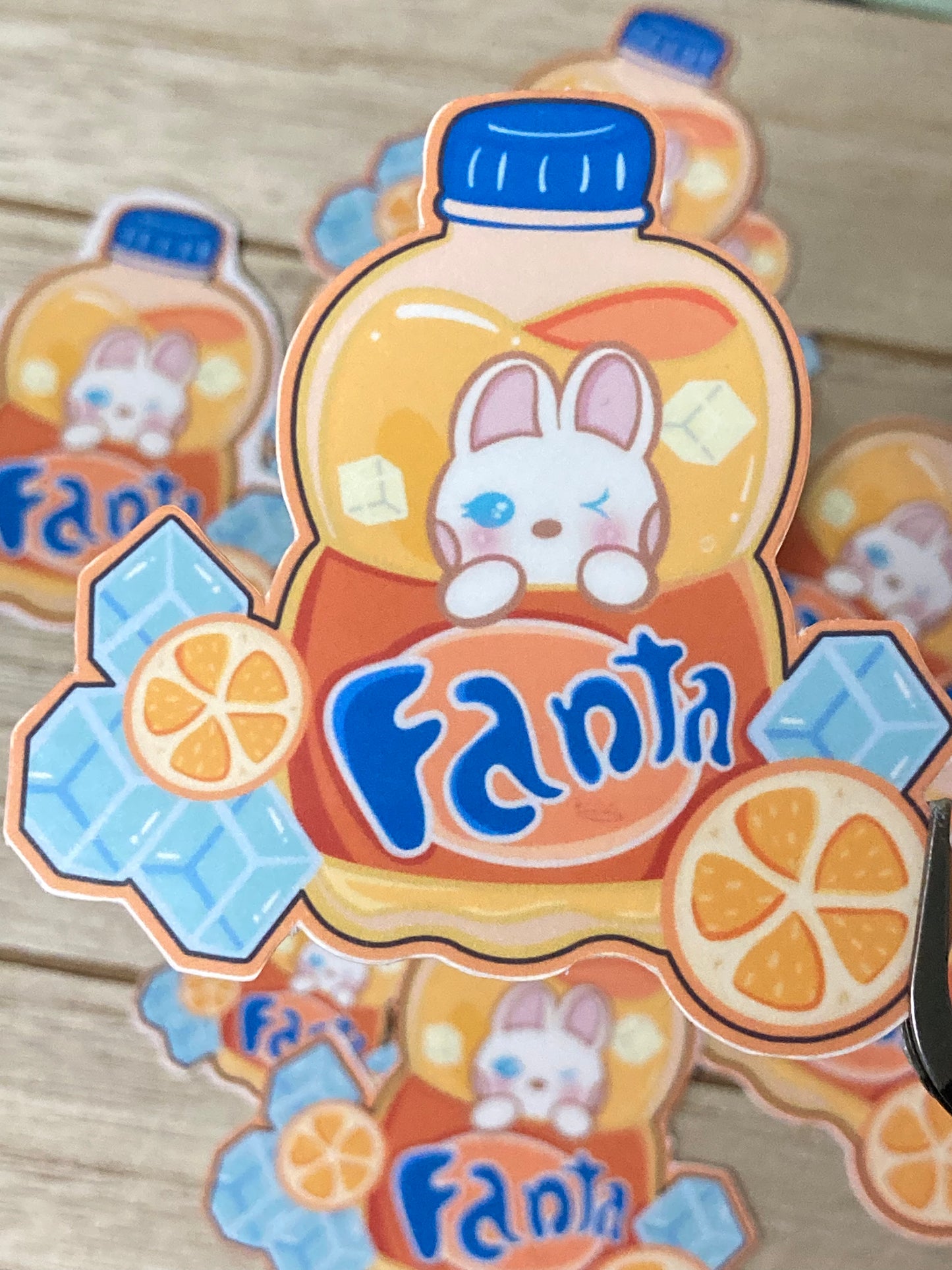 Fanta sobre hielo Pegatina